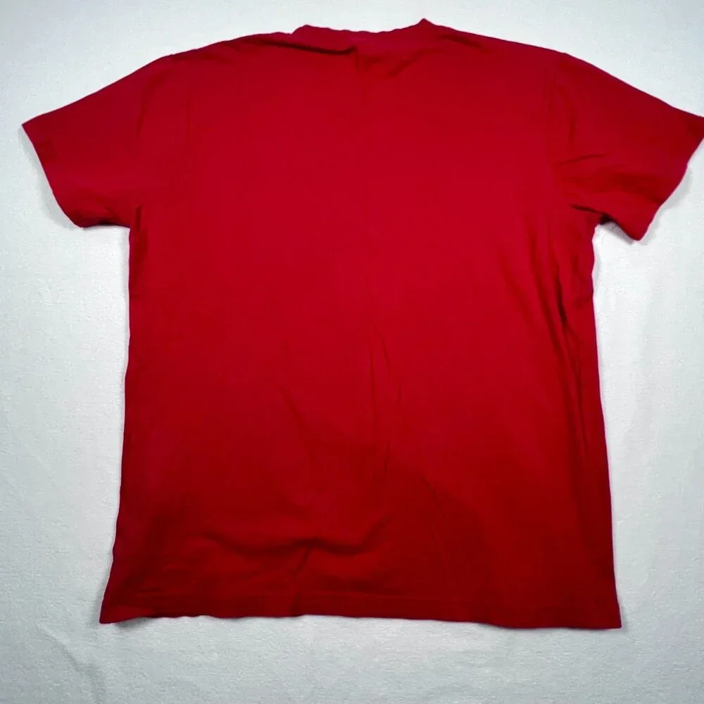 Imperious LG Short Sleeve Shirt Big Cat Rhinestone‎ Graphic Print Red Vintage